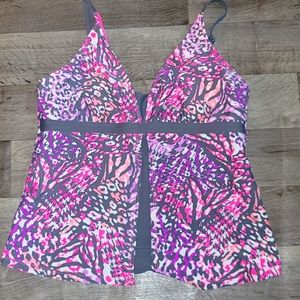 ⛱️FREE TECH ANIMAL PRINT TANKINI/SIZE LG, 12/14